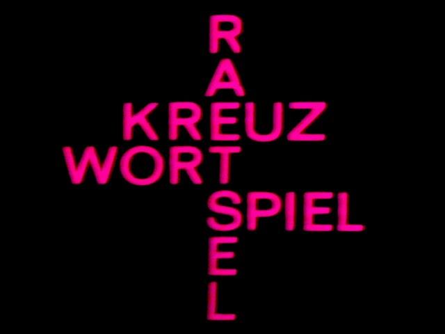 Kreuzworträtselspiel - Folge 1 (15.07.1971)