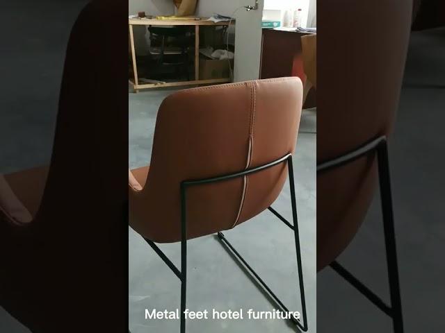 Simple dining chair | Metal feet hotel furniture | Bar Chair Modern For Living Room Hotel Chairs Set