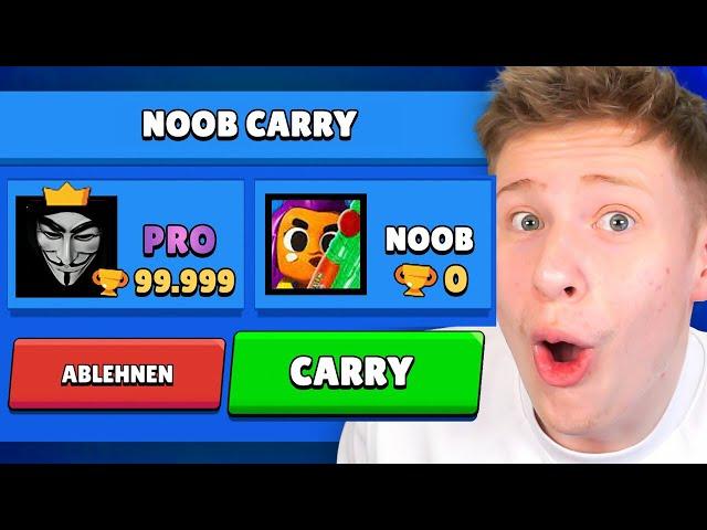 NOOB bekommt CARRY von PRO (99.999 Pokale)