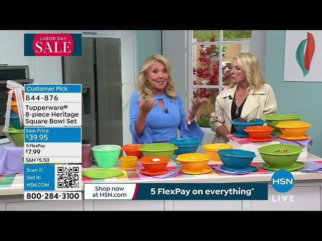 Tupperware 8piece Heritage Square Bowl Set