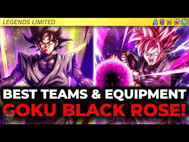 BEST TEAMS & EQUIPMENTS FOR LL GOKU BLACK ROSÉ TRANSFORMING! (Dragon Ball Legends)