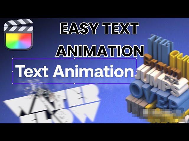 HOW TO Animate Text In Final Cut Pro!