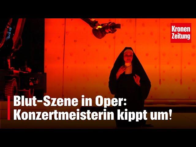 Eklat bei Festwochen- Blut-Szene in Oper: Konzertmeisterin kippt um! | krone.tv NEWS