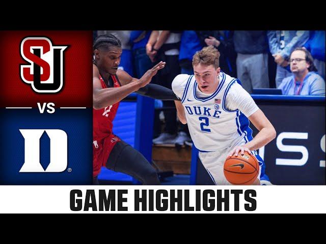 Seattle U vs. Duke Game Highlights | 2024-25 ACC Men's Basketball