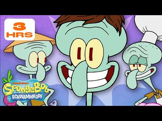 SpongeBob | 3 Stunden der BESTEN Momente von Thaddäus! | Spongebob Schwammkopf