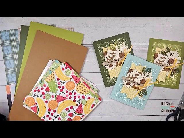 LIVE: Stampin' Up! Kitchen Table Stamper FAQ: Sampler & Sketch Series, how to make a sketch card