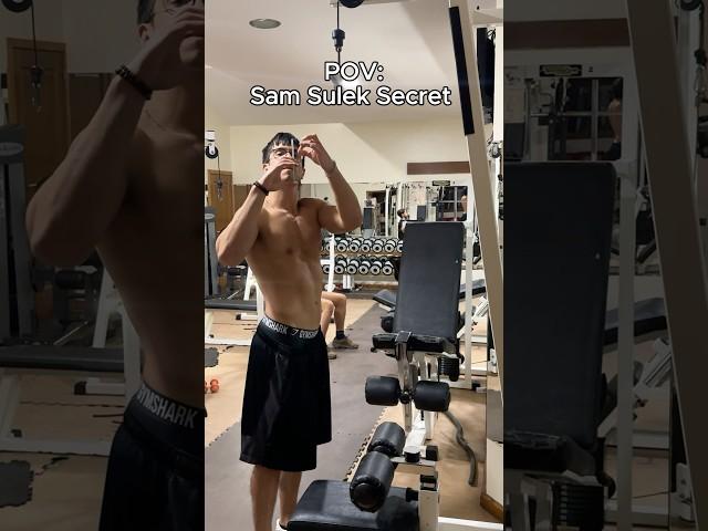 Sam Sulek Secret to look so good… GymLamp of course #gym #gymbro #gymrat #bodybuilding #samsulek
