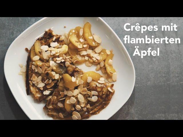 Tasty Crêpes Desert with flamed Apples / B-Roll Simon Büdel