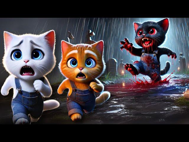 Zombie Cat and 2 Heroic Kitten Friends #ai #cat #cute #kitten #cartoon #cutecat #aicat