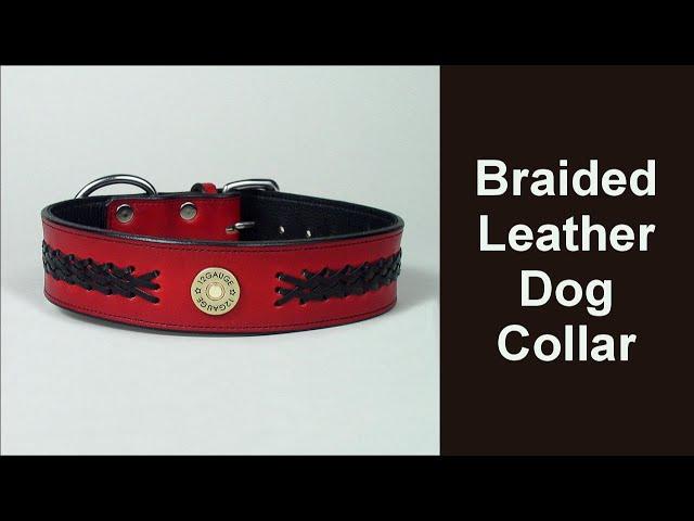 Braided Leather Dog Collar