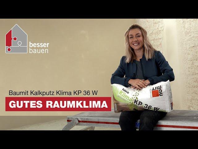 Gutes Raumklima und schimmelhemmend | Baumit Kalkputz Klima KP 36 W