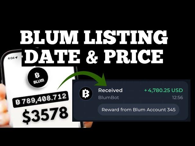 BLUM Airdrop Listing Date and Price | Blum Airdrop Withdrawal