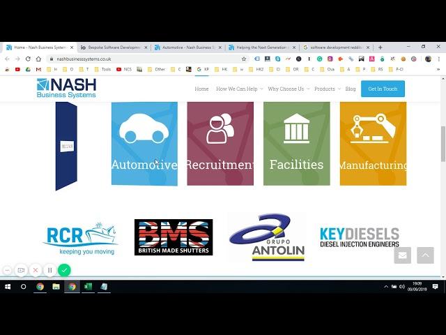 SEO Audit / Website Checkup Example for Nash Business Systems