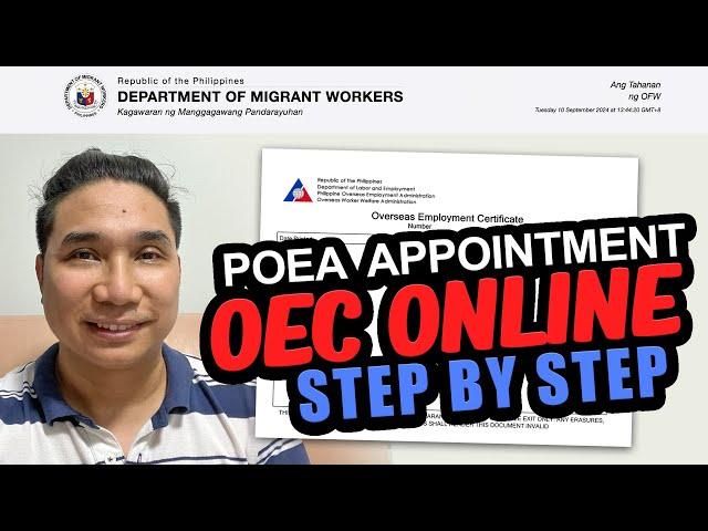 PAANO KUMUHA NG OEC Online Exemption in 3 Easy Steps | OEC Online appointment 2024