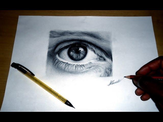 How to Draw a Photo Realistic Eye (Time-Lapse) | KO Art