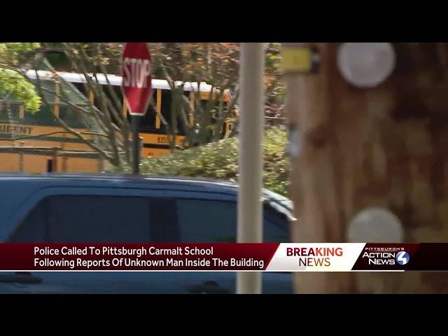 Unknown man spotted on cameras inside Carmalt school, officials say