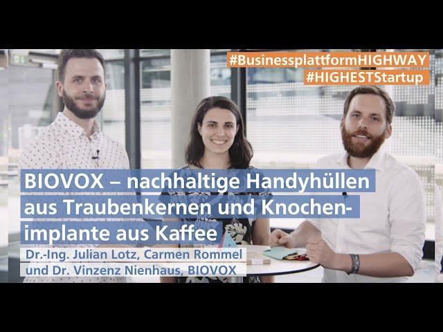 BIOVOX ist auf dem Business HIGHWAY mit Julian Lotz, Carmen Rommel und Vinzenz Nienhaus,