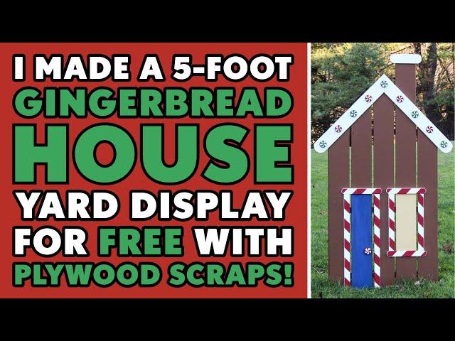 Sweet Outdoor Holiday Decor: Scrap Wood Gingerbread House