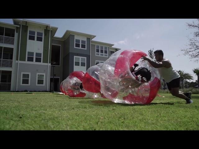 Check out Knockerball Lake Nona playing bubble soccer / bubble ball