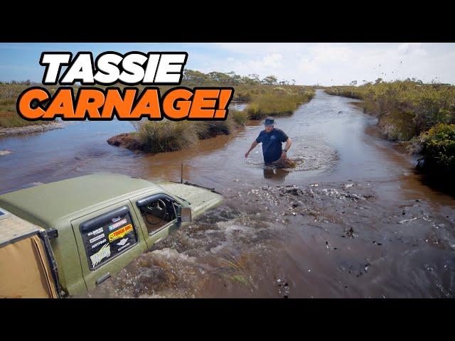 MUD OVER THE SEATS & nothing to winch off for 50m... How do we get out?