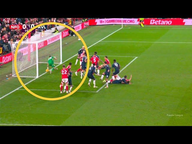  Emiliano Martínez UNBELIEVABLE SAVE vs Nottingham Forest | Emi Martinez save vs Nottingham forest