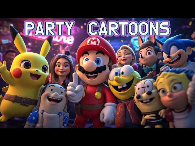  "Shrek, Mario & Friends DANCE BATTLE!  Ultimate Cartoon Party!"