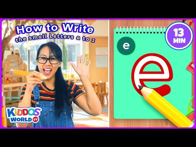 How to Write Small Letters for Children - Easy Learning Writing Lowercase Alphabet from A to Z