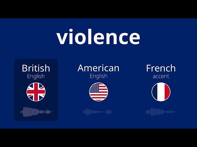 Saying the word VIOLENCE in multiple accents