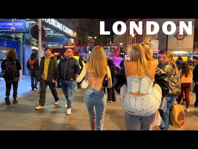 A Busy Friday Night in London 2023 | Central London Night Walk [4K]