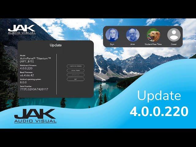Promethean ActivPanel Titanium - Firmware Update 4.0.0.220