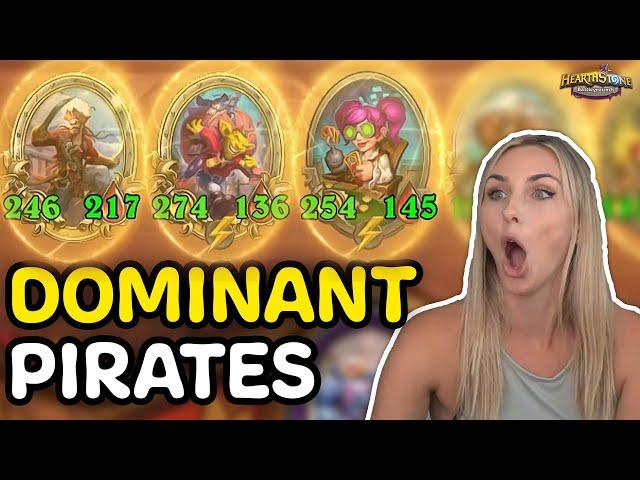 One of Slysssa's Most Dominant Pirate Builds EVER - Hearthstone Battlegrounds