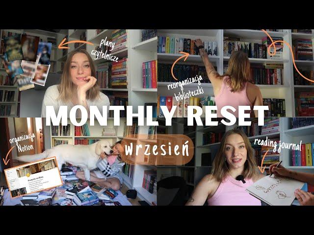 MONTHLY RESET - zaplanuj ze mną WRZESIEŃ  tbr, reorganizacja, notion, reading journal