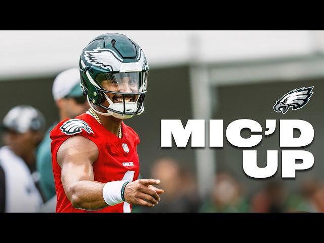 Jalen Hurts Mic'd Up for INTENSE Day at Eagles Practice