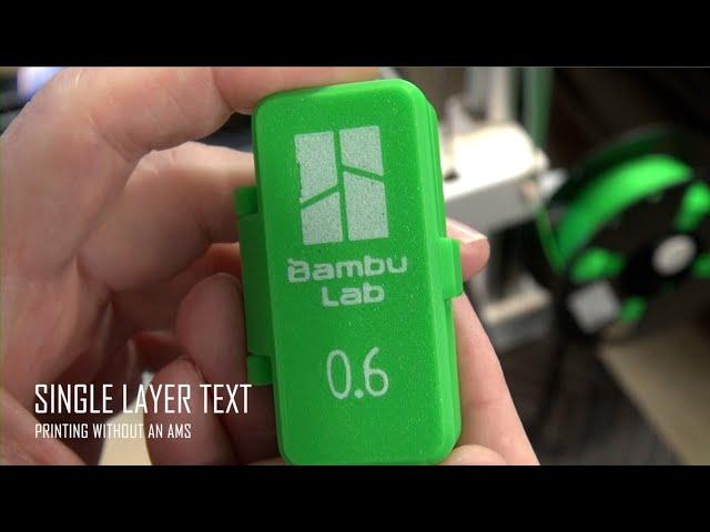 BAMBU LAB A1 MINI WITHOUT AMS - Single Layer Printing