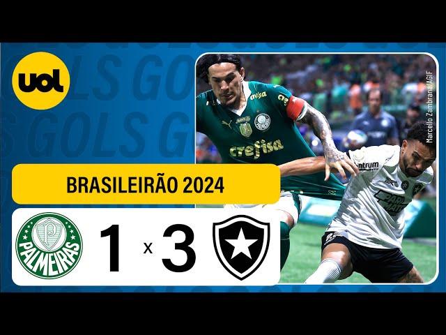 PALMEIRAS 1 X 3 BOTAFOGO - BRASILEIRÃO 2024: VEJA OS GOLS DA NOITE