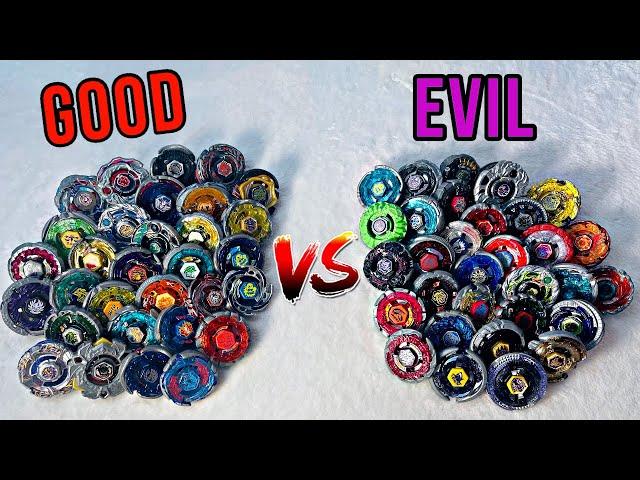 GOOD vs EVIL Beyblade Team Battle!!! This was so much FUN!!!