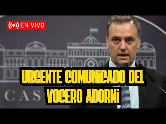 URGENTE CONFERENCIA DEL VOCERO MANUEL ADORNI