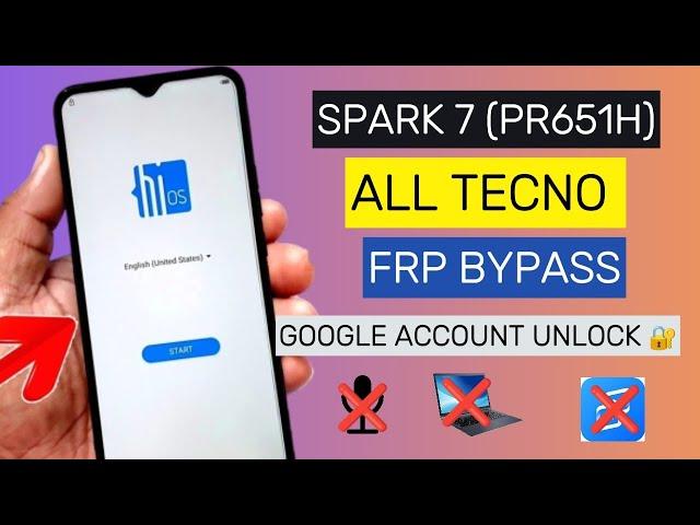 FRP Bypass  on Tecno Spark 7 (PR651H) Google Account Unlock  2024 method 