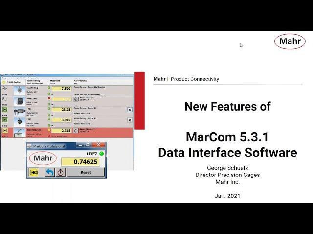 Mahr's New Features of MarCom 5.3.1 Webinar