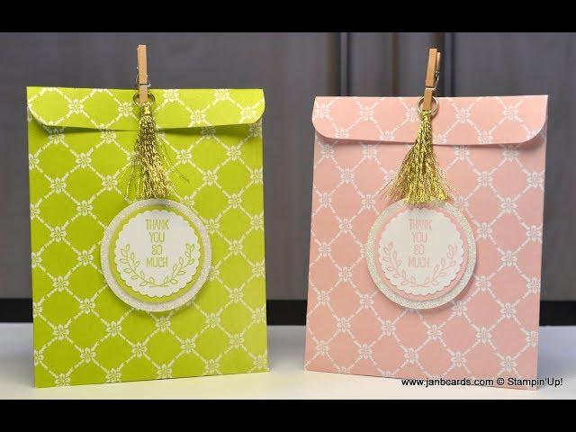No.378 - No Die Mini Treat Bag - UK Stampin' Up! Independent Demonstrator