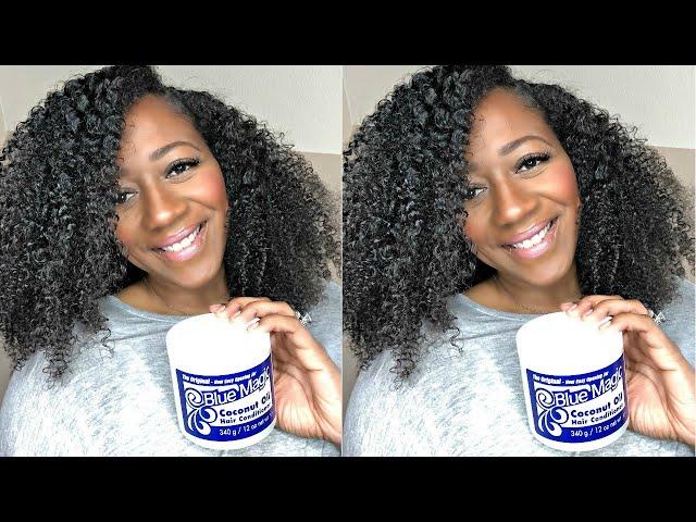 BLUE MAGIC HAIR GREASE ON NATURAL HAIR? COCONUT OIL REVIEW AND DEMO