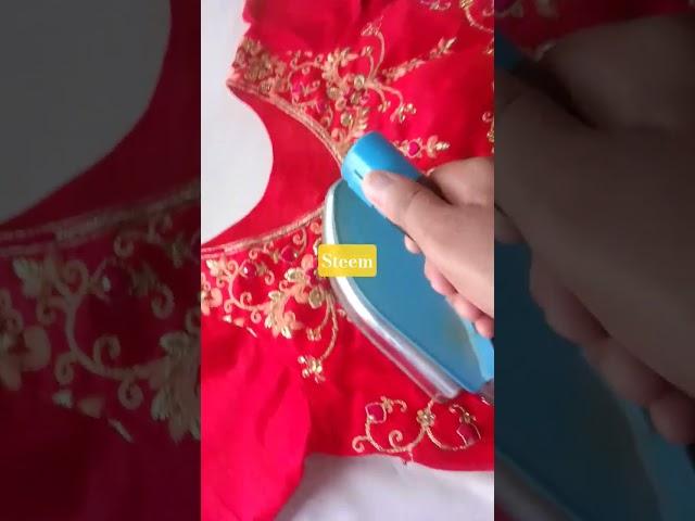 how to steem press blouse at home. rk dry clener teach