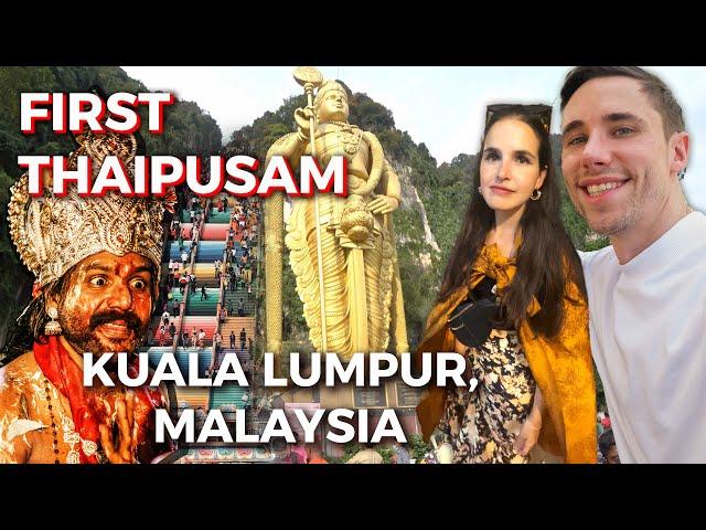 Our FIRST ever Thaipusam in Malaysia!  | Batu Caves, Kuala Lumpur Vlog 2023