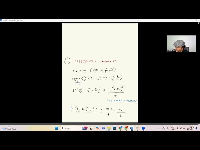 Tools of ML -  Markov Inequality, Chebyshev Inequality