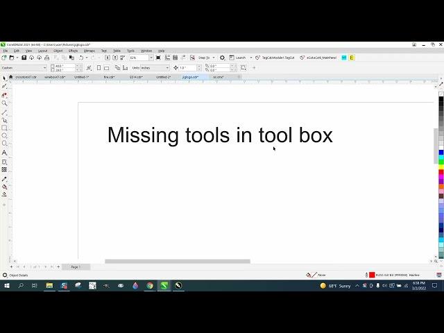 Corel Draw Tips & Tricks Missing tools in your tool box