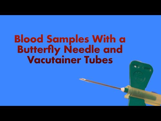 Collecting Blood Samples with a Butterfly Needle and Vacutainer Tubes