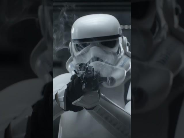 Imperial Reviewer testing his new blaster…! #starwars #starwarsfanfilm #stormtrooper