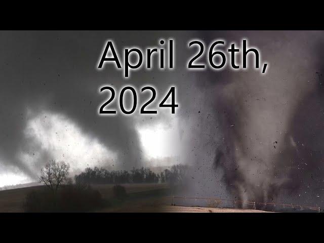 CHASING A MONSTER TORNADO OUTBREAK - April 26th, 2024