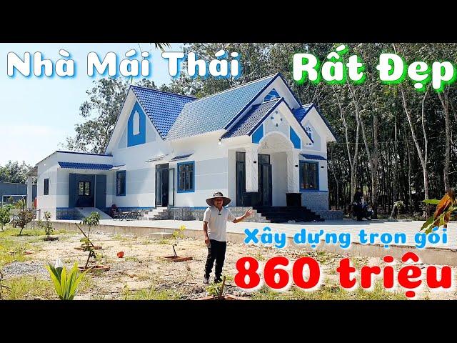 Nhà mái Thái cực đẹp xây dựng siêu rẻ 860 triệu của anh Thông ở Phú Giáo Bình Dương