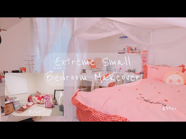 Small Bedroom Makeover | Extreme Bedroom Makeover | Aesthetic + Shopping and Unboxing  2020